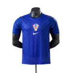 Blue Croatia national team football jersey on a display mannequin, featuring the crest and Nike swoosh.