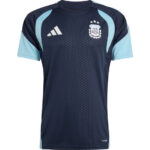 Dark navy soccer jersey with light blue sleeves, Adidas logo, and AFA crest on the chest