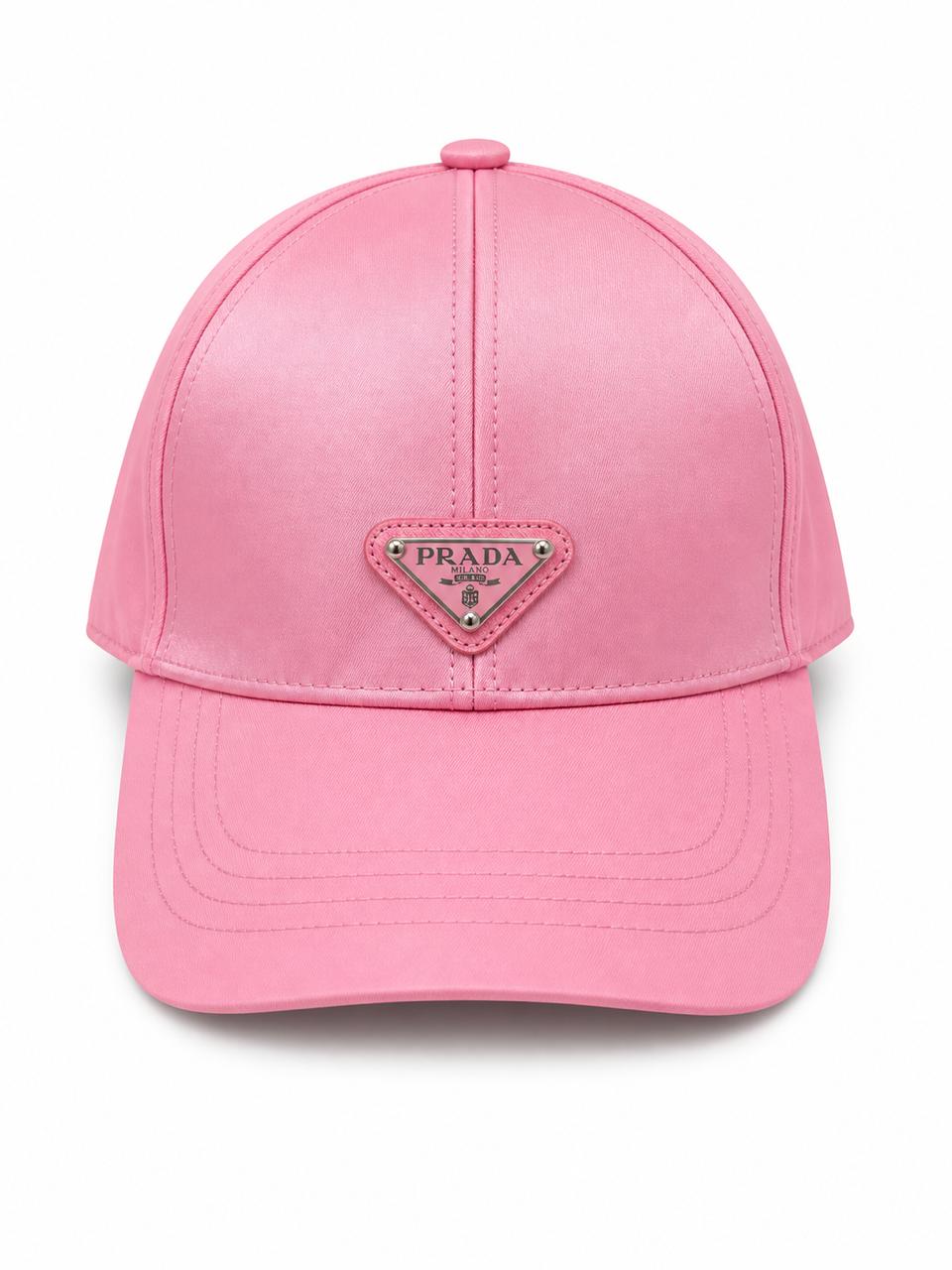 364ef747-1e14-4de9-a31f-78140a0915d2 | UAE SPORT STORE Pink baseball cap with a small Prada logo plaque on the front panel.