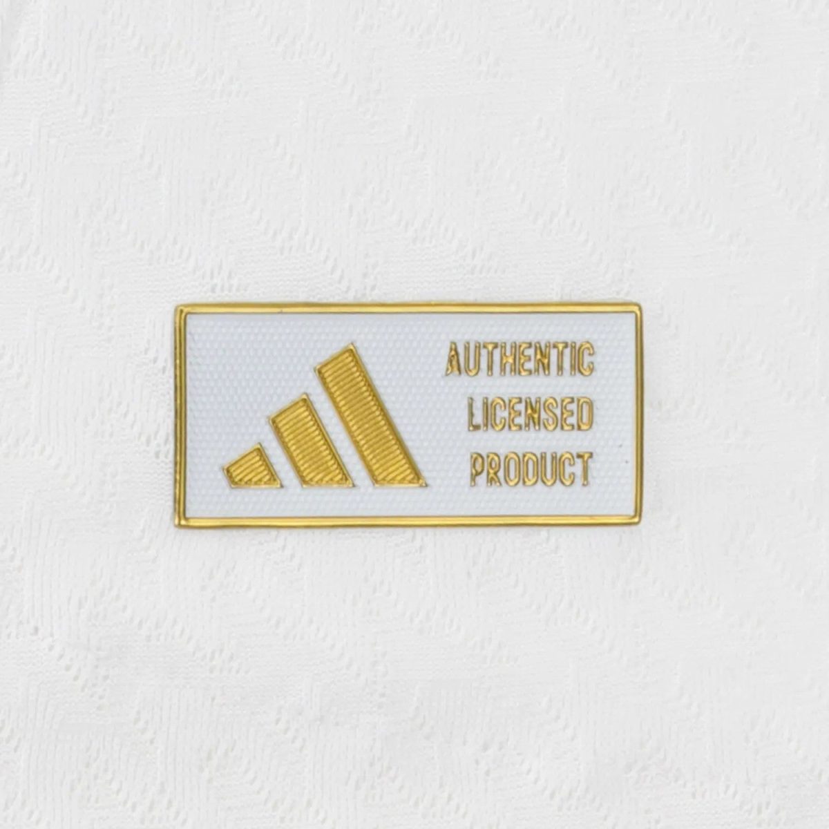 Gold-bordered badge reading 'AUTHENTIC LICENSED PRODUCT' with a three-step gold bar logo on the left.