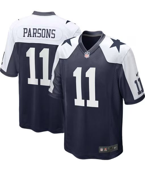 Micah Parsons Dallas Cowboys Navy Blue Throwback Football Jersey