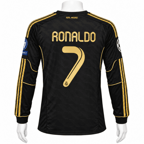 Real Madrid away long-sleeve classic jersey 2011/12 with Ronaldo 7 on back.