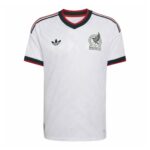 4e4b43745f47 | UAE SPORT STORE White Mexico national team soccer jersey with green and red trim, featuring the Adidas logo on the left chest and the Mexico crest on the right chest.