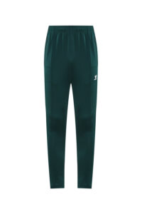 Dark green Adidas track pants with an elastic waistband and side zip pockets, logo on the right thigh.