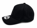 All Black New Era Icon Cap with adjustable strap, perfect for sports enthusiasts.