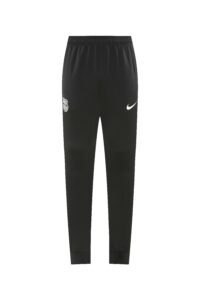 Black athletic joggers with an elastic waistband, featuring an NFL shield logo on the left thigh and a white Nike swoosh on the right thigh.