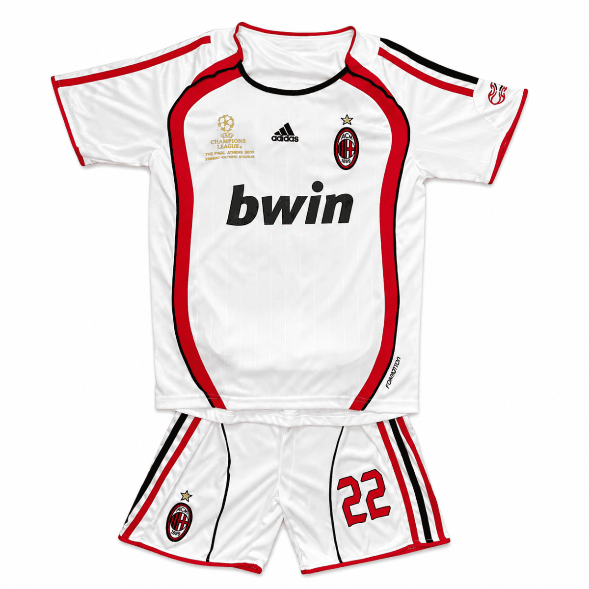 AC Milan Away Champions League Final 2007 KAKA 22 Kids Kit
