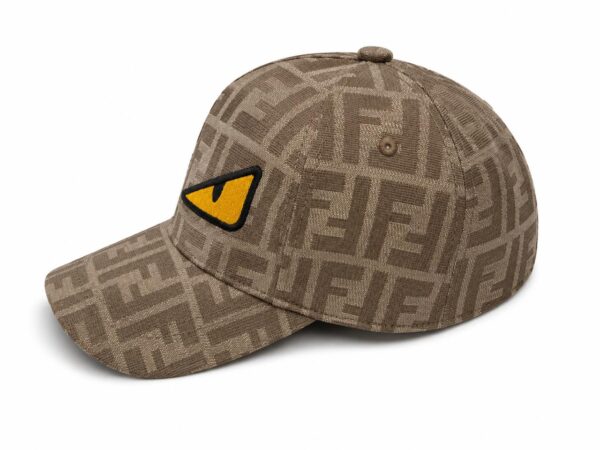 Fendi monogram cap featuring Savage Eyes logo, stylish and luxury headwear.