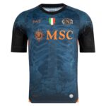 Blue training jersey with orange MSC branding and Italian flag crest on the chest.
