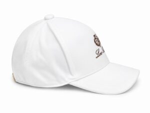 7350d7e6-6ec6-4436-b4fd-9d83f8f58be5 | UAE SPORT STORE White baseball cap with a curved brim and brown embroidered crest and script on the front