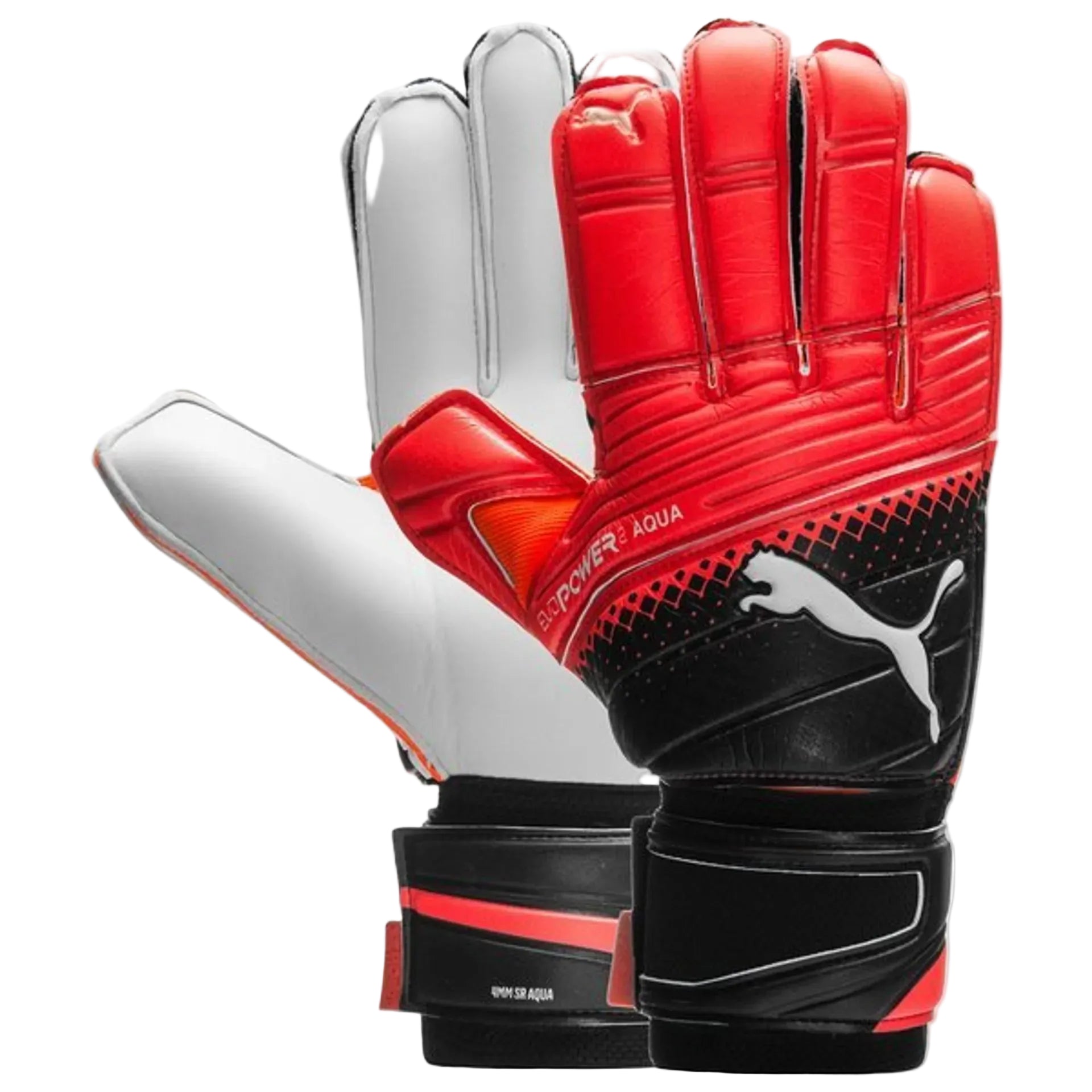 7M | UAE SPORT STORE Red and black ice hockey goalie catching glove close-up, designed to catch pucks.