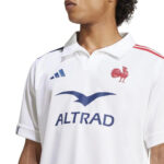 7ada59befd6a29d2f111540dedfa4c9a | UAE SPORT STORE White polo rugby jersey with ALTRAD logo and a red rooster crest on the chest; Adidas logo visible on the other side.