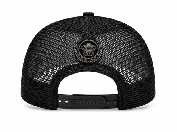 Obsidian Crown Cap with black mesh and logo detail.