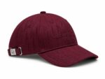 Dior Monogram Luxe baseball cap in deep burgundy with embroidered logo.