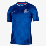 Chelsea FC blue football jersey with Nike swoosh and club crest on chest.