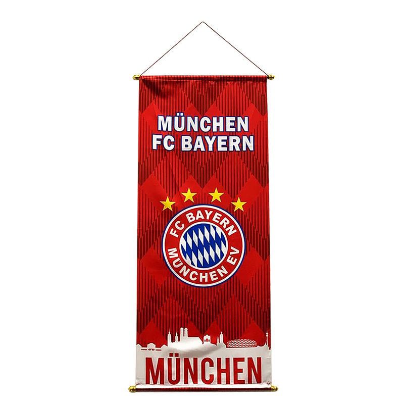 954a0667-cddb-4a91-9a69-4ead6e5d1bcb_6c4266bc-eb31-4133-8137-cc862d764e98 | UAE SPORT STORE Vertical red Bayern Munich pennant featuring the club crest and the word MÜNCHEN at bottom.