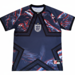 Navy England soccer jersey with a bold geometric star design, featuring the England crest and a small star on the chest.