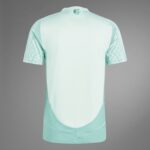 AXjbab8cANOqPwW | UAE SPORT STORE Back view of a mint green athletic jersey with patterned geometric sleeves