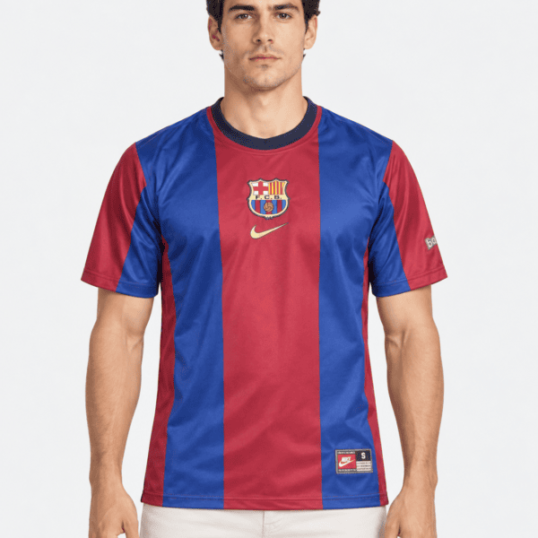 ChatGPT Image Sep 17 2026 03_31_39 PM 1 - UAE SPORT STORE Barcelona home jersey 1998/99 season with red and blue vertical stripes.