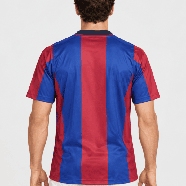 Barcelona home classic 1998/99 jersey with blue and red vertical stripes.
