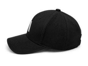F3677CD0-A2B0-4F8F-96D3-1176756E691D | UAE SPORT STORE Black baseball cap on a white background with a curved brim and silver side clips/attachments visible on the sides.