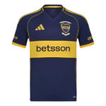 Dark blue Boca Juniors away jersey with yellow chest band and Betsson sponsor logo, crest on the left chest, and yellow trim on sleeves and shoulders.