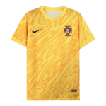 Bright yellow Portugal soccer jersey with the crest on the left chest and a black Nike swoosh on the right chest.