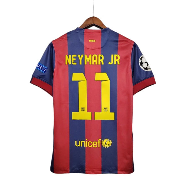 Barcelona Neymar Jr jersey (number 11) in red and blue vertical stripes with UNICEF logo on the back.