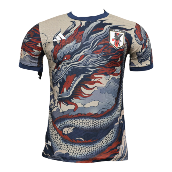 Japan national team jersey with a bold dragon print, crest on the left chest.