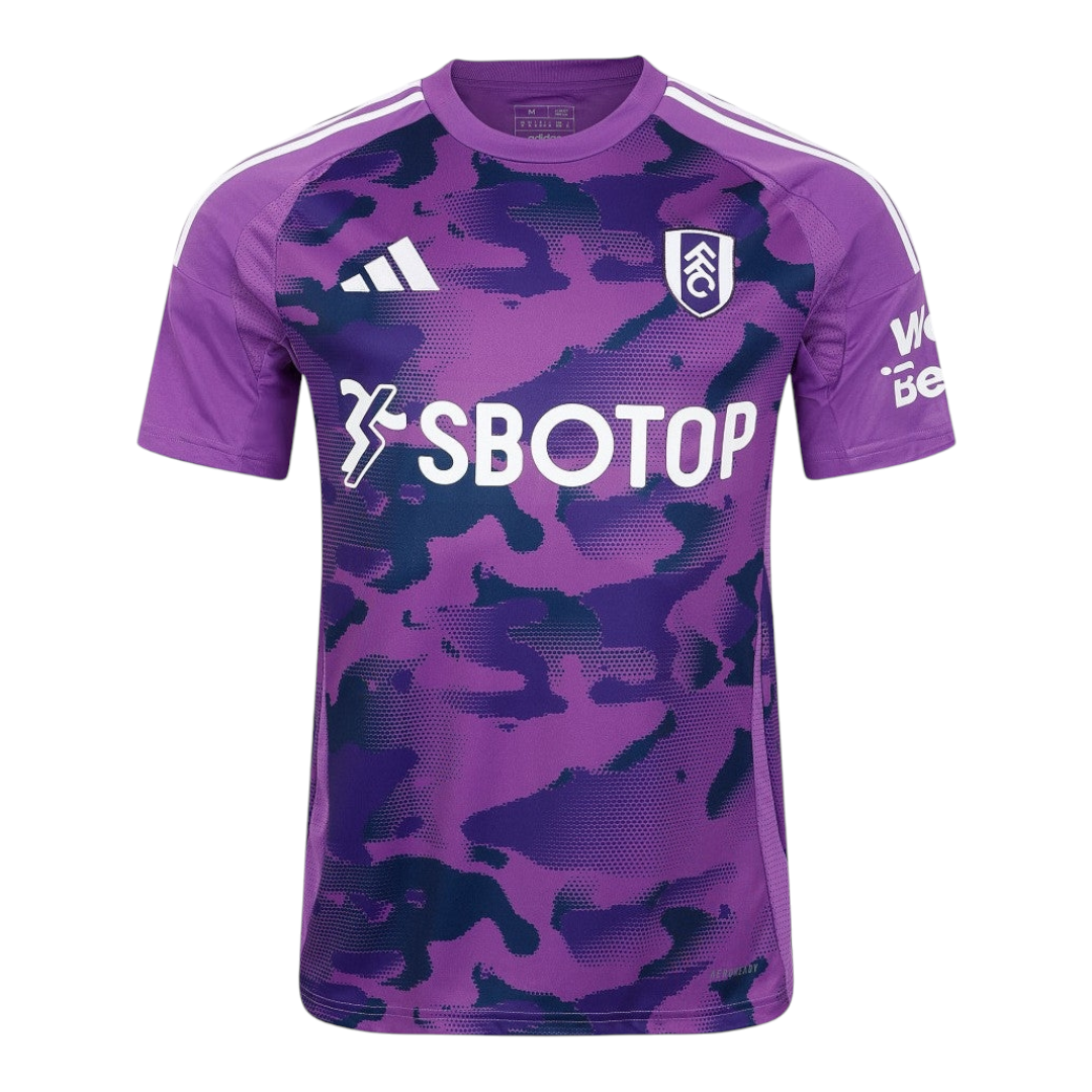 Photoroom-20250114-170226 | UAE SPORT STORE Purple camouflage football jersey with white Adidas stripes on shoulders, crest on chest, and SBOTOP across the front.