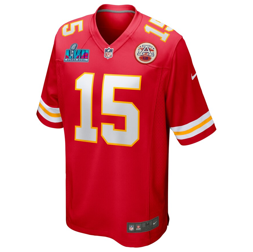 Screenshot2025-04-17055929 | UAE SPORT STORE Red Kansas City Chiefs football jersey with the number 15 and team patches on the chest and sleeves.
