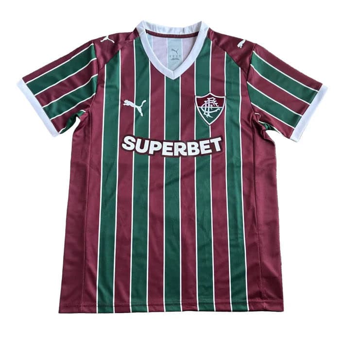 Screenshot2026-03-16at11.58.02 | UAE SPORT STORE Maroon and green vertical-striped soccer jersey with white trim, featuring the club crest, Puma logo, and 'SUPERBET' sponsor on the front.