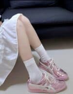 Onitsuka Tiger Mexico 66 SD “Metropolis” sneakers in pink with white accents.