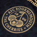 Circular AFC Bournemouth patch with three gold cherries and the text ‘AFC Bournemouth’ and ‘The Cherries’ (1899).