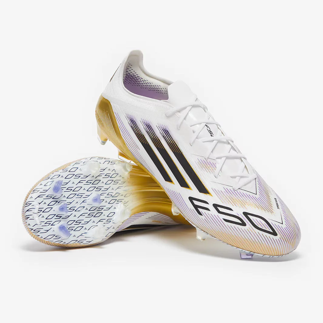 Adidas F50 Elite FG Firm Ground Soccer Cleats WhitePurpleGold | UAE SPORT STORE Svg%3e | UAE Sport Store