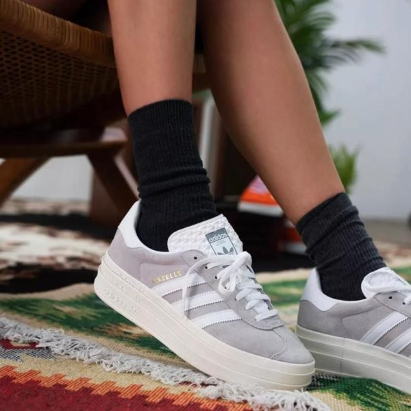 adidas Gazelle Bold Grey White - uaessss