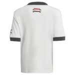 adidas-manchester-united-24-25-junior-third-set_2 | UAE SPORT STORE White polo shirt shown from the back with dark gray collar and sleeve cuffs; small red-white-black brand logo at the upper back and partial logo on the left sleeve.