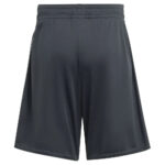 adidas-manchester-united-24-25-junior-third-set_3 | UAE SPORT STORE Back view of dark athletic shorts with an elastic waistband and loose fit.
