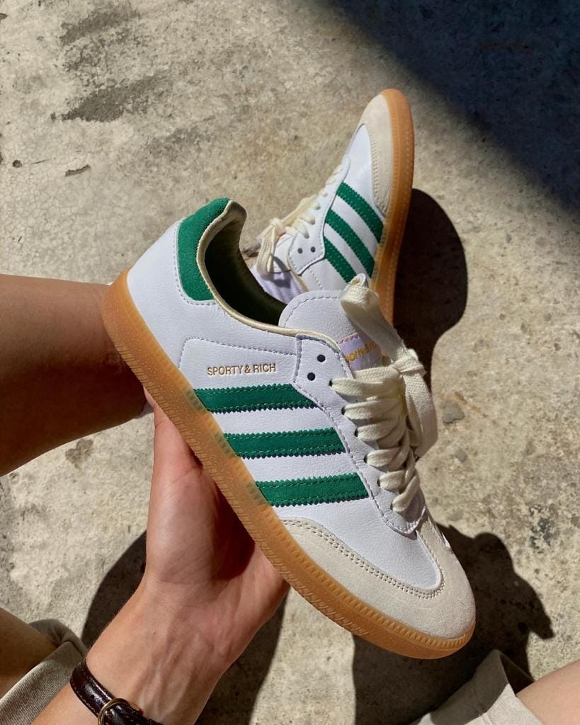 adidas-samba-og-sporty-rich-white-green-372796 | UAE SPORT STORE adidas Samba OG Sporty & Rich White Green - uaessss
