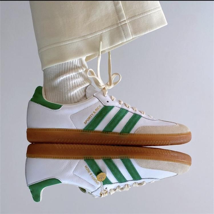 adidas-samba-og-sporty-rich-white-green-642507 | UAE SPORT STORE adidas Samba OG Sporty & Rich White Green - uaessss