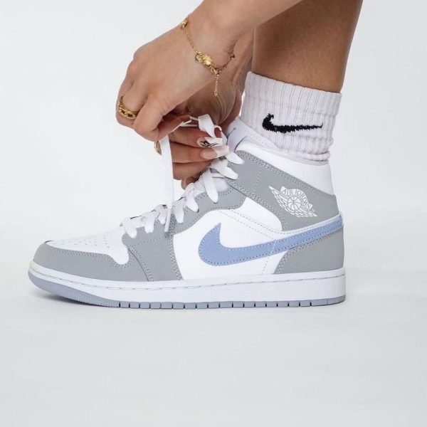 Air Jordan 1 mid wolf grey - uaessss