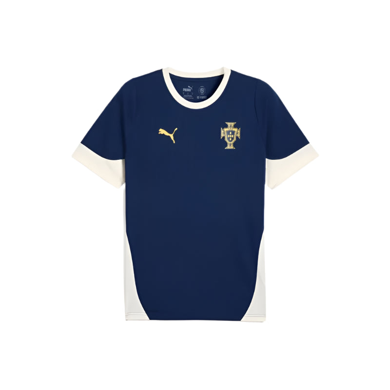 b0a9cfcc4e664f078aea87138384e902 | UAE SPORT STORE Navy blue Portugal national team soccer jersey with white trim and crest on the left chest.