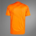 bO3G2I6df3LbJaw | UAE SPORT STORE Back view of a bright orange athletic T-shirt with diagonal stripe patterns.