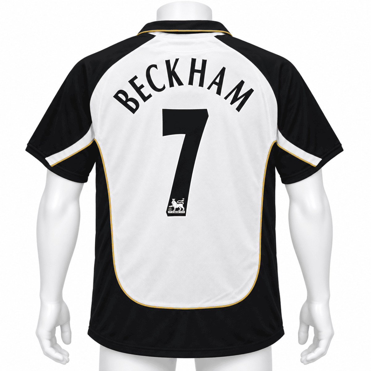 Manchester United away kit 01/02 season with Beckham 7 on back.