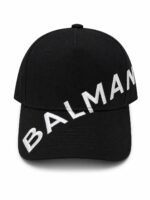 Logo cap with bold "BALMAIN" text for a stylish look.
