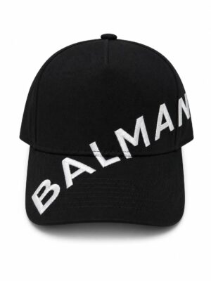 Logo cap with bold "BALMAIN" text for a stylish look.