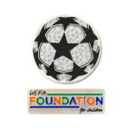 clpatchset_600x_330fcb7d-04ac-4a58-b6c6-b446add35775 | UAE SPORT STORE Black-and-white soccer ball above a UEFA Foundation for Children patch badge.