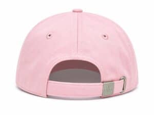 Pink casual baseball cap with adjustable strap.
