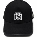 Monogram Cap with Black Color and Embroidered Logo.