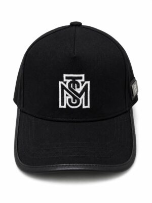 Monogram Cap with Black Color and Embroidered Logo.